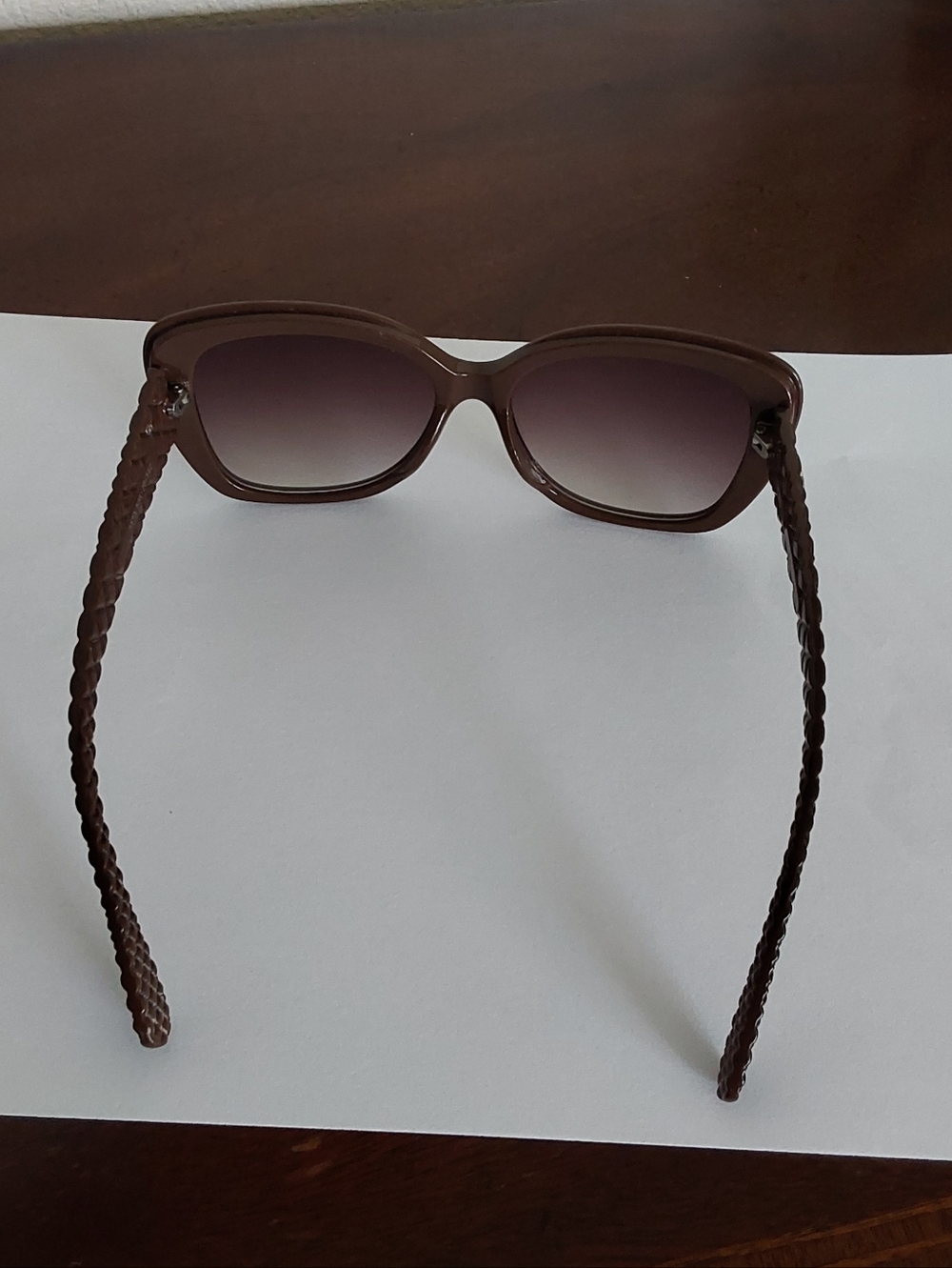 Authentic Chanel 9173 Quilted Brown & Gold CC Logo Women's Sunglasses 58-20-142 - Picture 4 of 10